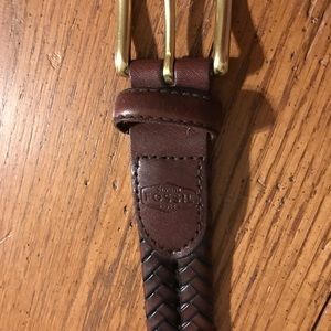 Men’s Fossil brown braided leather belt.